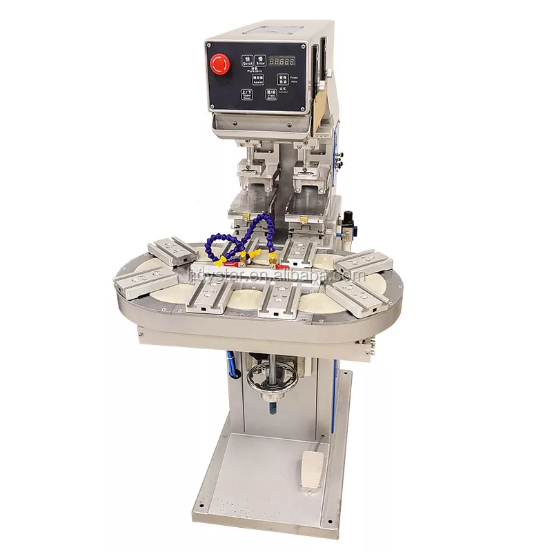 Zweifarbige Rotationstisch-Tampondruckmaschine